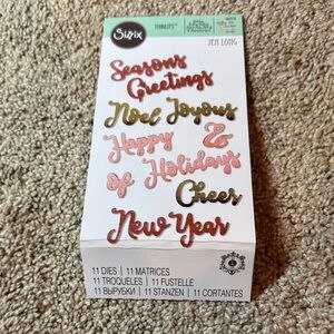 Sizzix Christmas Phrases #2 Thinlits